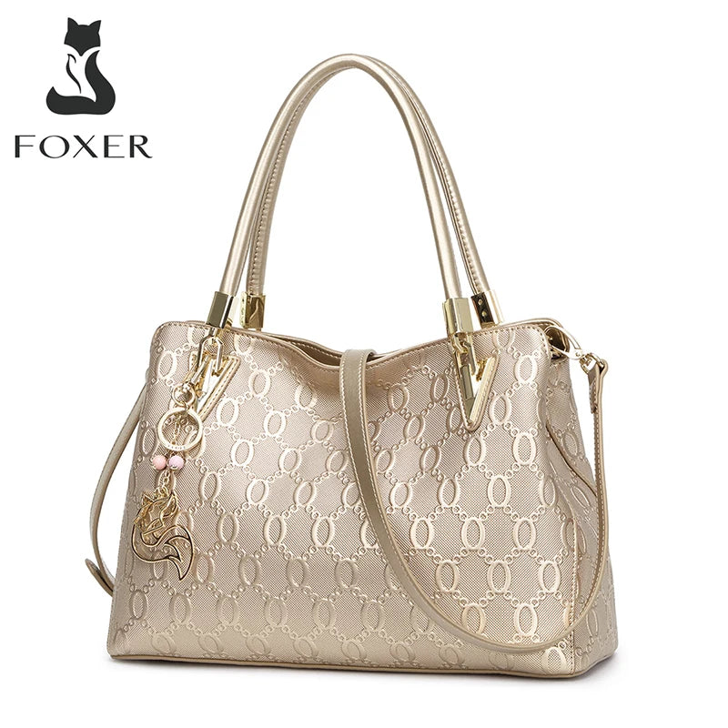 FOXER Women's Handbag Occident Style Crossbody Bag gold 962061F1O