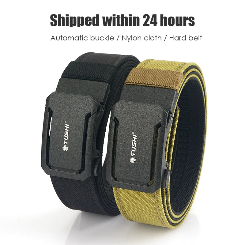 VATLTY New Military Belt for Men Sturdy Nylon Metal Automatic Buckle