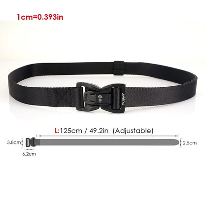 VATLTY New 2.5cm Techwear Hip Hop Nylon Belt Alloy Quick Release Buckle