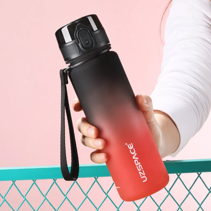 UZSPACE 500ml Sports Water Bottle Bounce Lid BPA Free black and red 500ml
