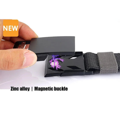 VATLTY Magnetic Elastic Belt Alloy Buckle Quick Release Unisex