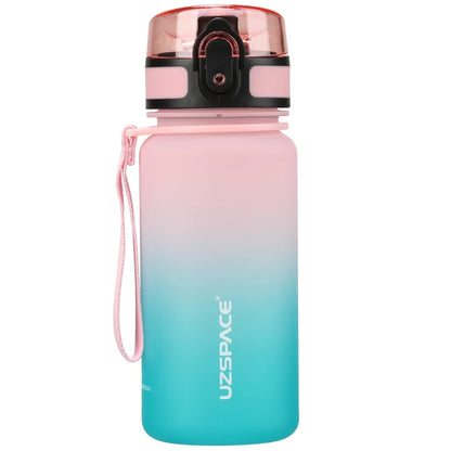 Sport Water Bottle for Kids Portable BPA Free 350ml Pink and Cyan 301-400ml