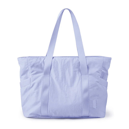 Tote Bag BAGSMART Gym Bag Women's 15.6in Laptop Yoga Bag with Yoga Mat Buckle Purple