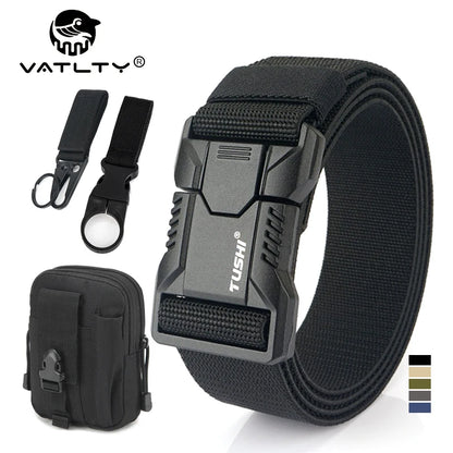 VATLTY New Tactical Outdoor Belt for Men and Women Aluminum Alloy Buckle
