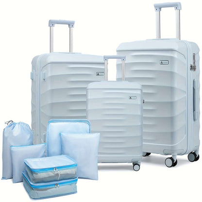 Somago 3 Pcs Luggage Sets with 6 Pcs Packing Cubes Hardside Lightweight 20"24"28" Suitcase Set TSA Lock YKK Zipper 212 Luggage Somago OK•PhotoFineArt