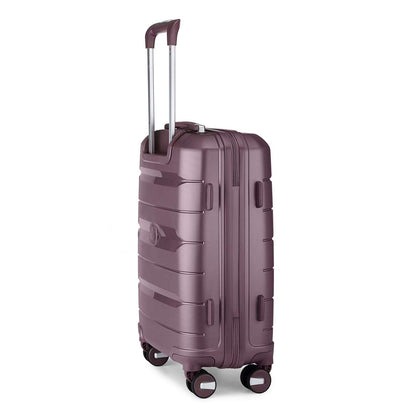 Somago Hardside Suitcase and 14" Mini Cosmetic Cases with 6 Shoulder case with TSA Lock YKK Zipper (Elegant Purple) 129 Luggage Somago OK•PhotoFineArt