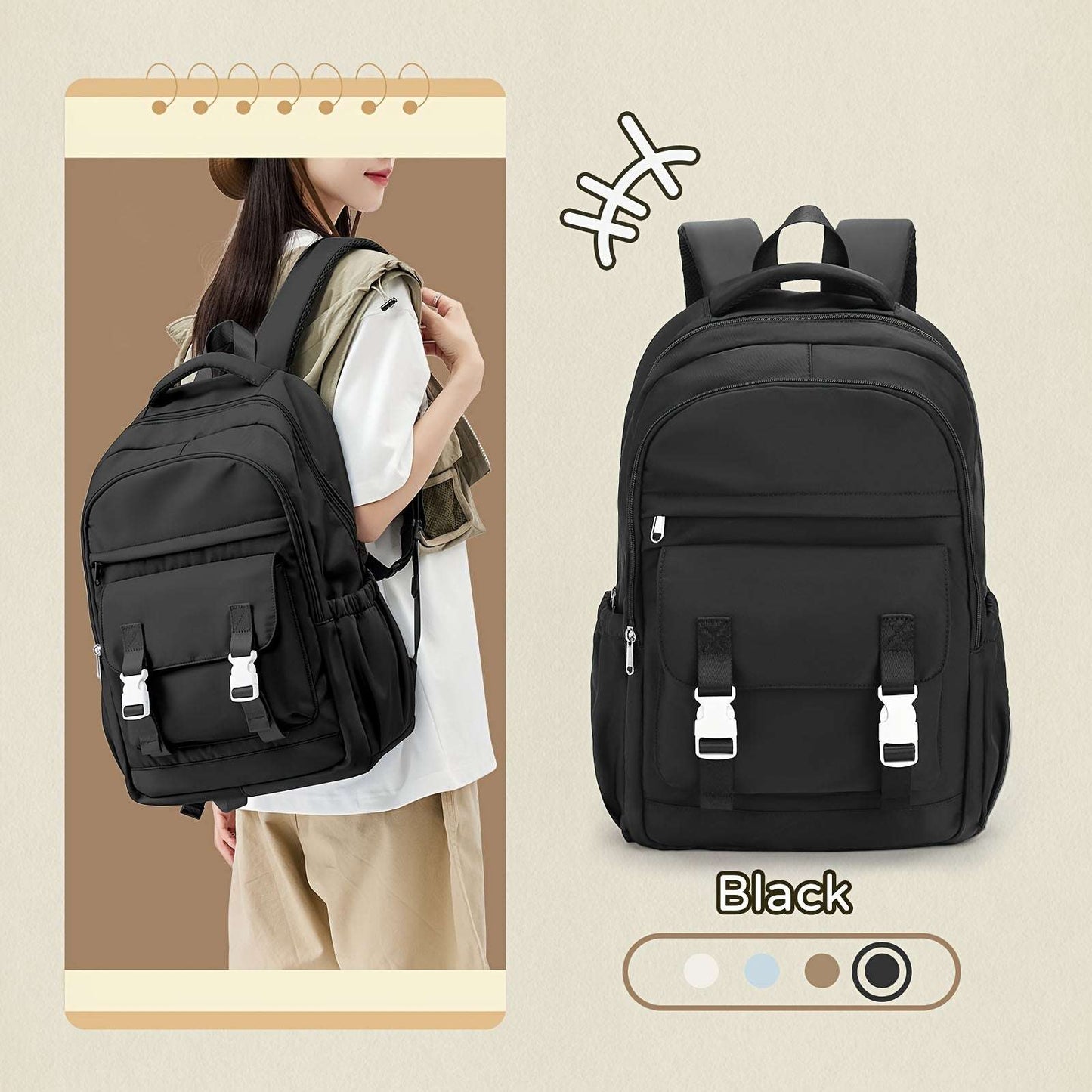 Trendy Teen Backpacks - Ergonomic, Spacious, and Durable Designs for Middle School and High School 26 Backpack OK•PhotoFineArt OK•PhotoFineArt
