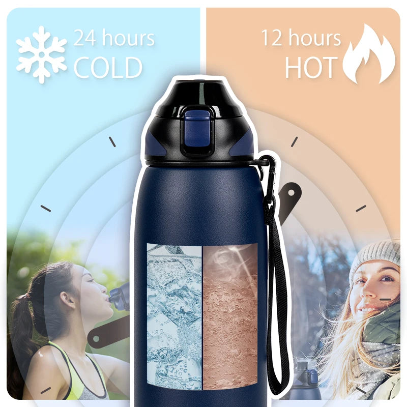 FEIJIAN Water Bottle 1L Vacuum Sports Bottle Warm and Cold Drink Stainless Steel Vacuum Flask