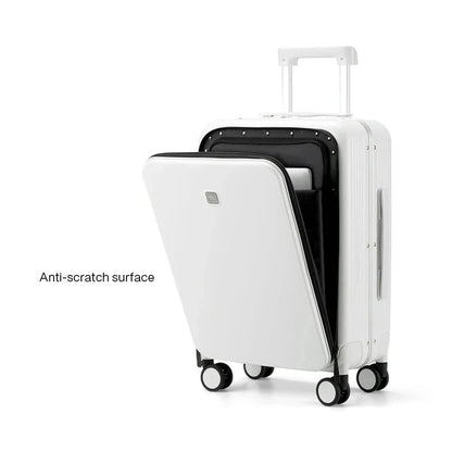 Hanke Luggage Business Travel Suitcase Smoke White