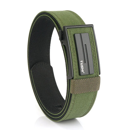 VATLTY Thick Tactical Belt for Men Metal Automatic Buckle / Military Pistol Belt ArmyGreen 120cm