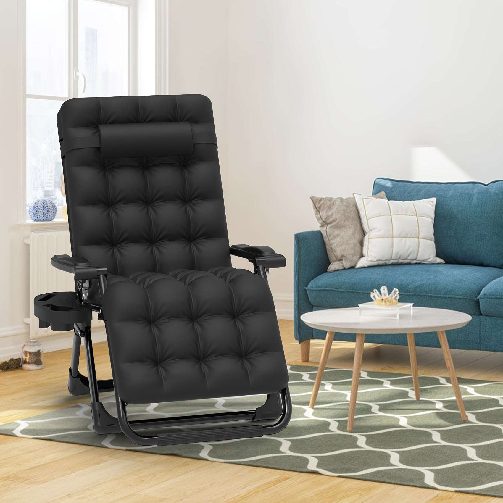 Zero Gravity Chair Lounge Chair Recliner w/Upgraded Lock and Removable Cushion 74 Chair SUTECK OK•PhotoFineArt