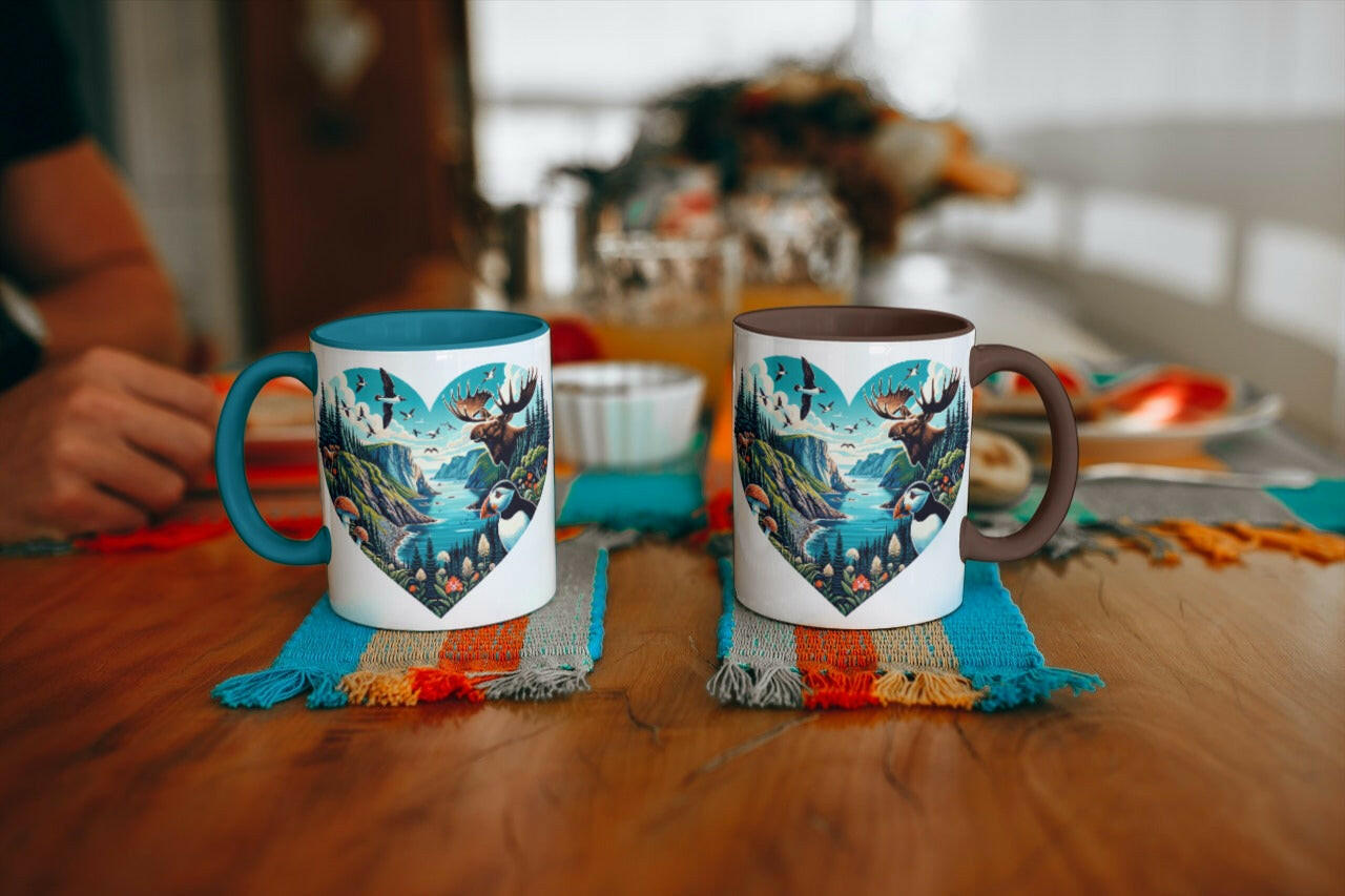 Magic Mug "Heart" blue