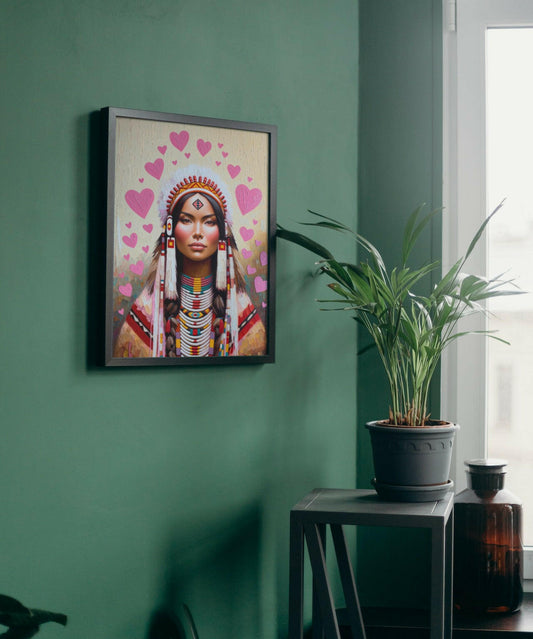 Canvas Framed "Indigenous Woman"