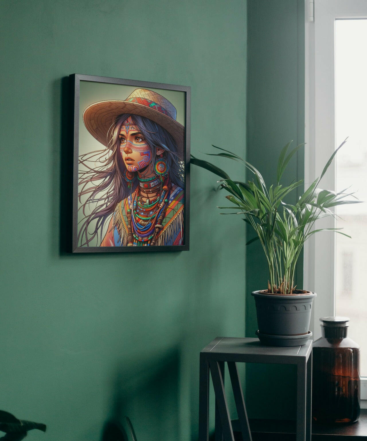 Canvas Framed "Indigenous Woman"