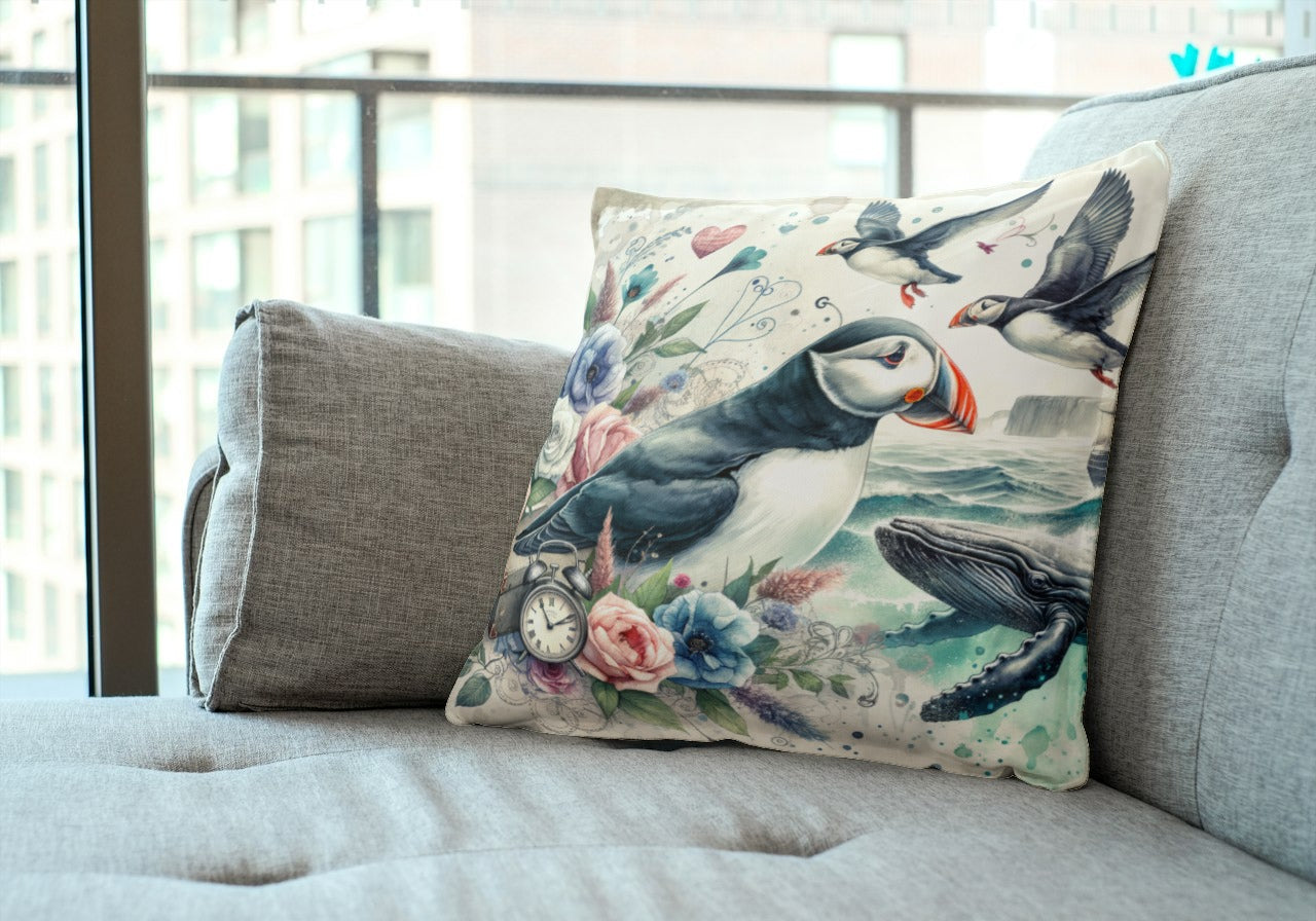 Cushion Basic "Atlantic Puffin", Filling included