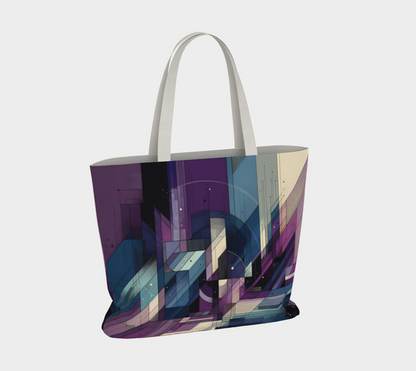 Navy-purple Large Tote bag