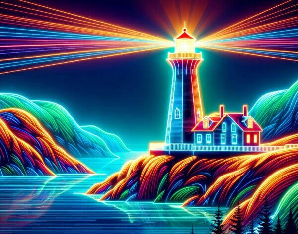 Puzzle "Lighthouse" neon 110 pcs 9.5x7.5 - 110 pieces