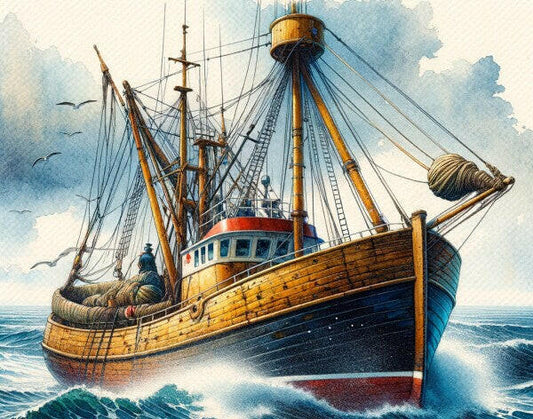 Puzzle "Ship" fisheri - 110 pcs 9.5x7.5 - 110 pieces