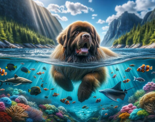 Puzzle "Newfoundland" dog - 110 pcs 9.5x7.5 - 110 pieces