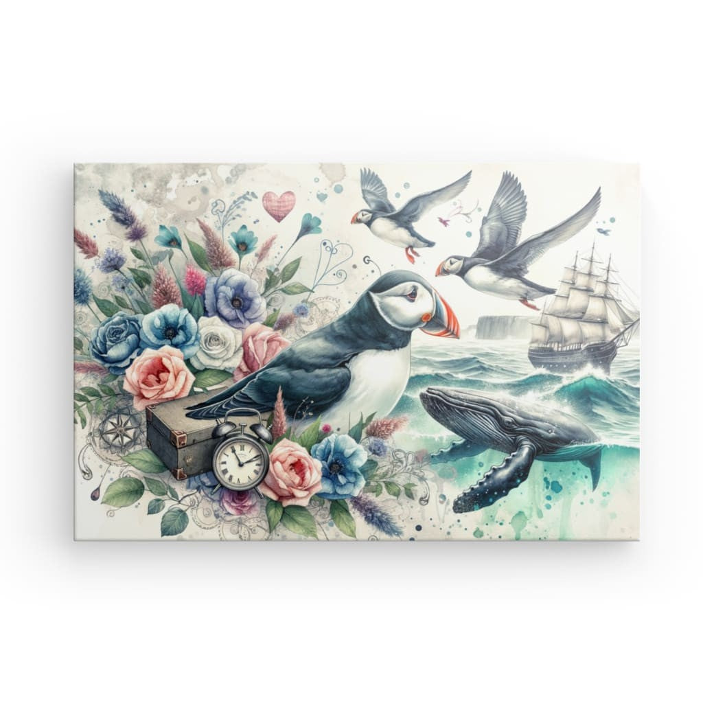 Canvas 1.5" "Atlantic Puffin"