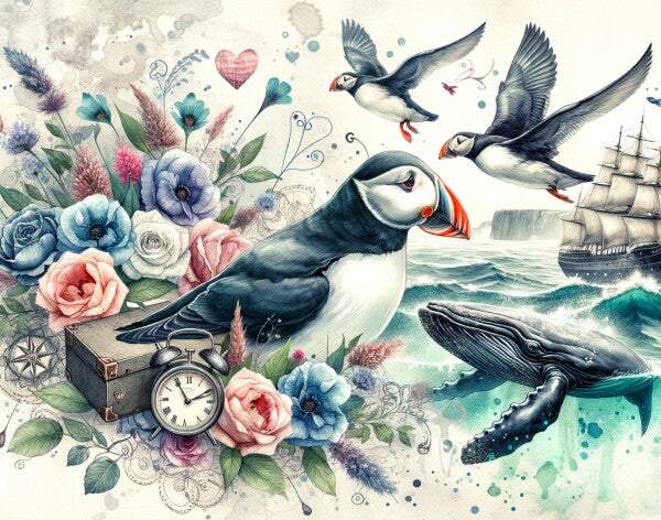 Puzzle "Atlantic Puffin" - 110 pcs 9.5x7.5 - 110 pieces